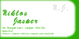 miklos jasper business card