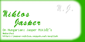 miklos jasper business card